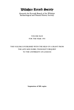 The Hungerford Cartulary - Wiltshire Record Society