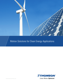 Motion Solutions for Clean Energy Applications