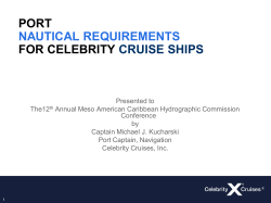 port nautical requirements for celebrity cruise ships
