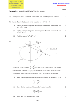 Question 5 (15 marks) Use a SEPARATE writing booklet. (a) The