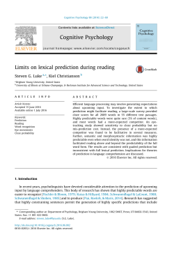 Limits on lexical prediction during reading