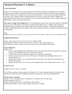 AP US Syllabus 2015-2016