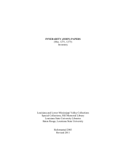 john innerarity papers - LSU Libraries
