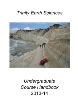 Earth Sciences handbook - Trinity College Dublin