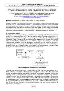applying taguchi method to tio2 doped sintered basalt
