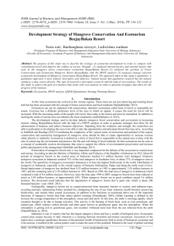 Development Strategy of Mangrove Conservation And Ecotourism