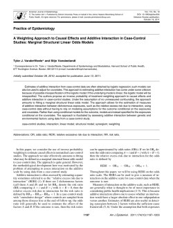 A Weighting Approach to Causal Effects and Additive Interaction in