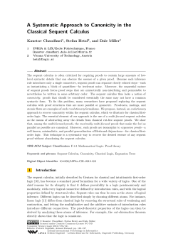 A Systematic Approach to Canonicity in the Classical Sequent