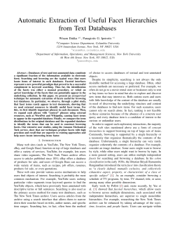 Automatic Extraction of Useful Facet Hierarchies from Text Databases