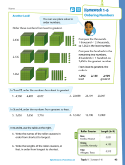 Homework1-6 Ordering Numbers