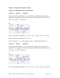 Chapter 5 Radical Expressions and Equations
