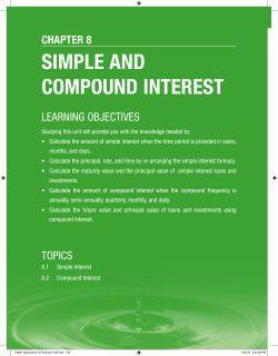 SIMPLE AND COMPOUND INTEREST