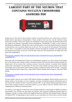 largest part of the neuron that contains nucleus crossword answers pdf