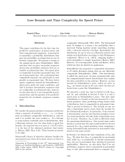 Loss Bounds and Time Complexity for Speed Priors