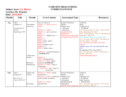 US History - Fairview Independent Schools