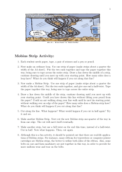 Mobius Strip Activity: