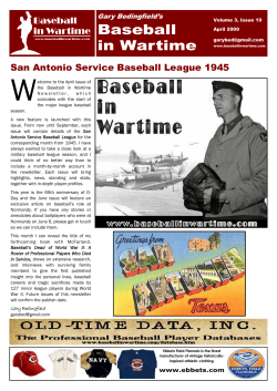 - Baseball in Wartime