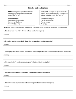 Similes and Metaphors