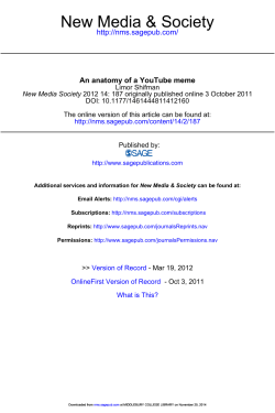 YouTubeMeme - The Middlebury Blog Network