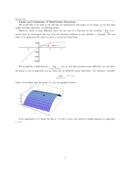 Limits and Continuity of Multivariate Functions