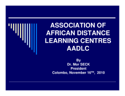 association of african distance learning centres aadlc