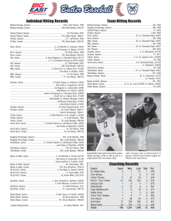 Butler Baseball Record Book 2016.indd