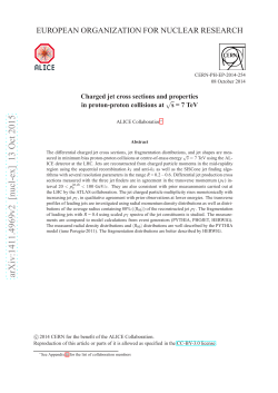 Charged jet cross sections and properties in proton