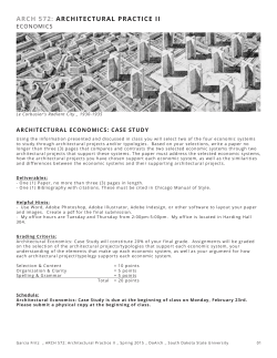 Architectural Economics Case Study