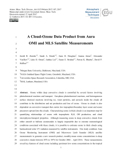 A Cloud-Ozone Data Product from Aura OMI and MLS Satellite