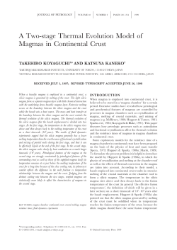 A Two-stage Thermal Evolution Model of Magmas in Continental Crust