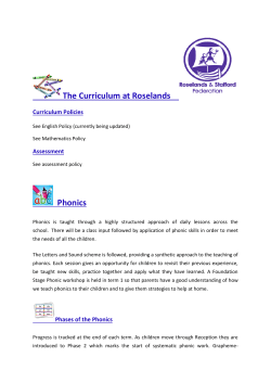 Curriculum Overview - Roselands Infant School