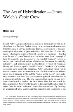 The Art of Hybridization-James Welch`s Fools Crow