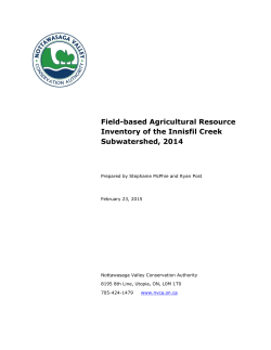 Field-based Agricultural Resource Inventory of the Innisfil