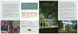 The St. Olaf College Financial Aid Philosophy