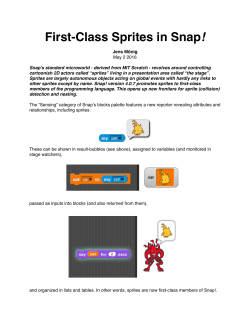 First Class Sprites in Snap.pages
