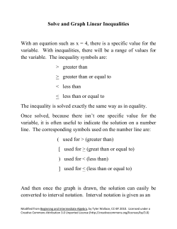 Solve and Graph Linear Inequalities