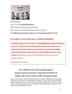 HREI Uprooted Press Release - Human Rights Education Institute