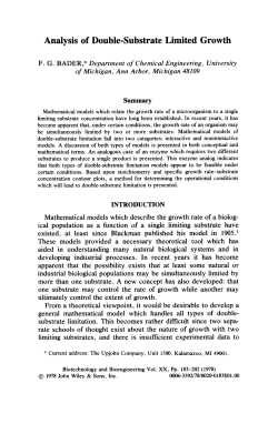 Analysis of Double-Substrate Limited Growth