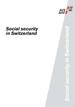 1 Social security in Switzerland