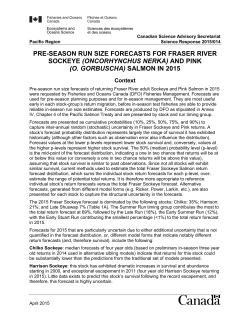 Pre-season run size forecasts for Fraser River