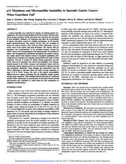 p53 Mutations and Microsatellite Instability in