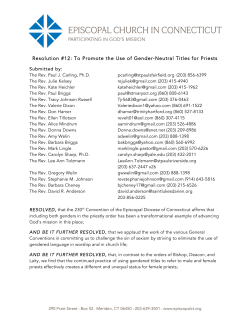 Gendered Language Resolution - Episcopal Church in Connecticut