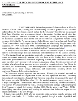 CHAPTER ONE THE SUCCESS OF NONVIOLENT RESISTANCE