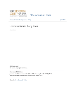 Communism in Early Iowa