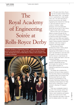The Royal Academy of Engineering Soir&eacute;e at Rolls