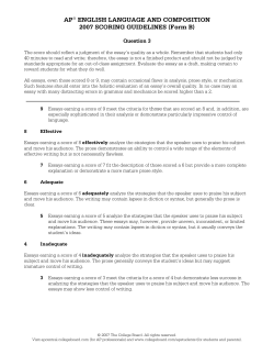 Sample Responses Q3 - AP Central