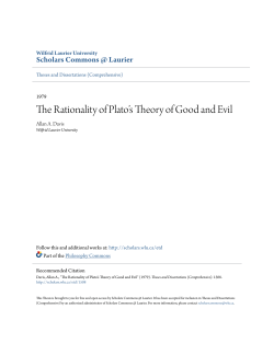 The Rationality of Plato&acirc;&bull;Žs Theory of Good and Evil