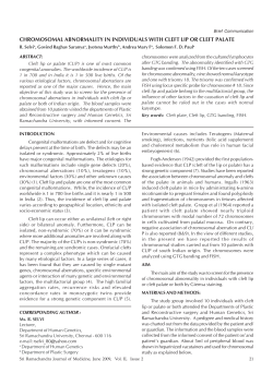 chromosomal abnormality in individuals with cleft lip or cleft palate