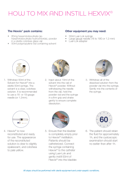 HOW TO MIX AND INSTILL HEXVIX&reg;