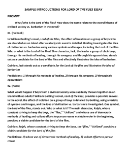 sample introductions for lord of the flies essay prompt